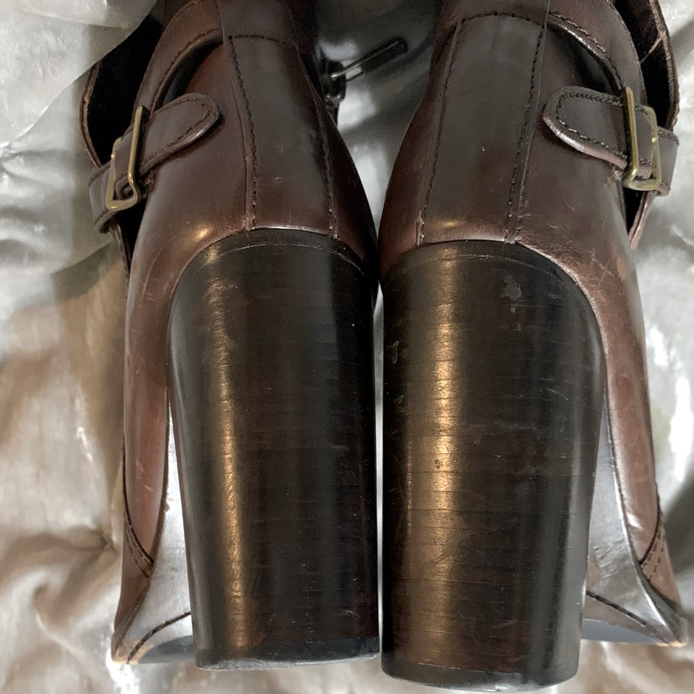 Frye Claude Jodhpur Brown Leather Ankle Booties ~ Style 3476446 ~ Size 7.6 - Picture 5 of 14